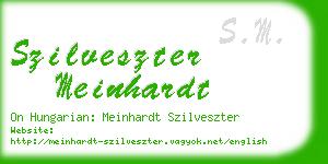 szilveszter meinhardt business card